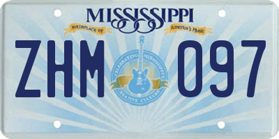 MS license plate ZHM097