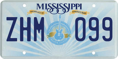 MS license plate ZHM099