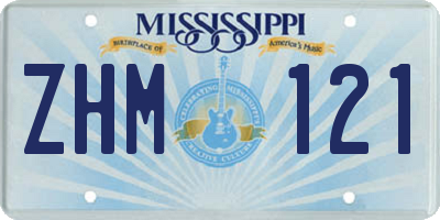 MS license plate ZHM121