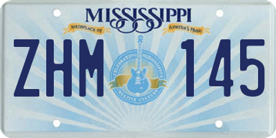 MS license plate ZHM145