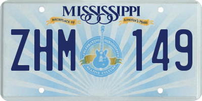 MS license plate ZHM149