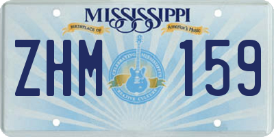 MS license plate ZHM159