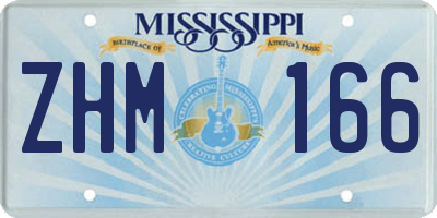 MS license plate ZHM166