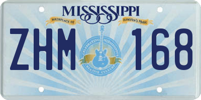 MS license plate ZHM168