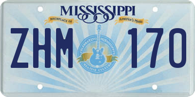 MS license plate ZHM170
