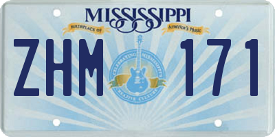 MS license plate ZHM171