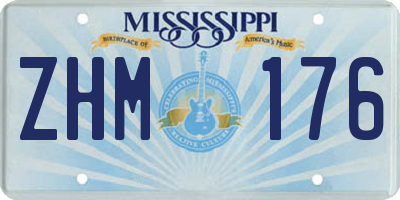 MS license plate ZHM176