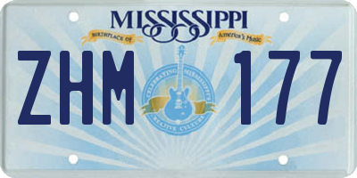 MS license plate ZHM177