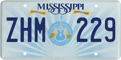 MS license plate ZHM229