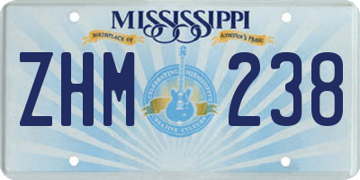 MS license plate ZHM238