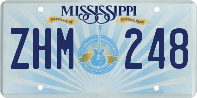 MS license plate ZHM248