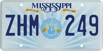 MS license plate ZHM249