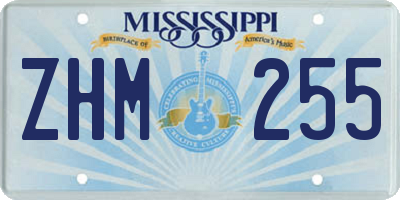 MS license plate ZHM255