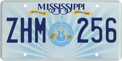 MS license plate ZHM256