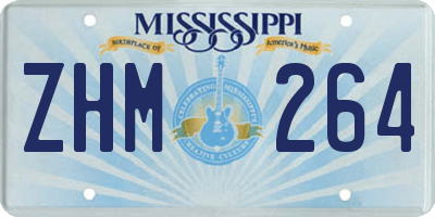 MS license plate ZHM264
