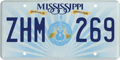 MS license plate ZHM269