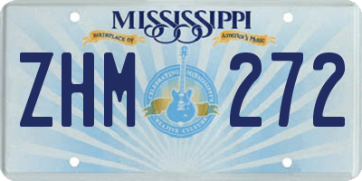 MS license plate ZHM272