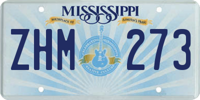MS license plate ZHM273
