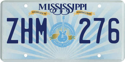 MS license plate ZHM276