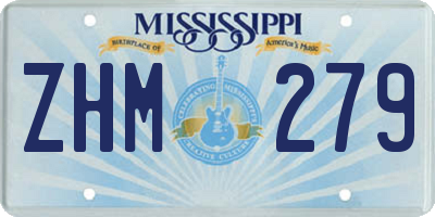 MS license plate ZHM279