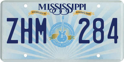 MS license plate ZHM284