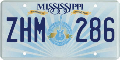 MS license plate ZHM286