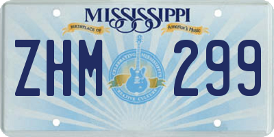 MS license plate ZHM299