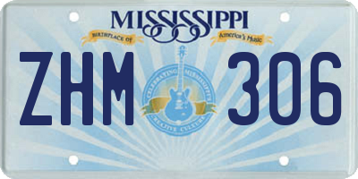 MS license plate ZHM306