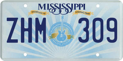 MS license plate ZHM309