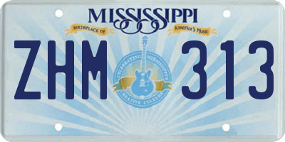MS license plate ZHM313