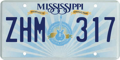 MS license plate ZHM317