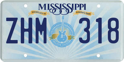 MS license plate ZHM318