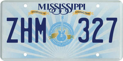 MS license plate ZHM327