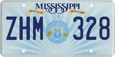 MS license plate ZHM328