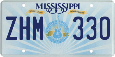 MS license plate ZHM330