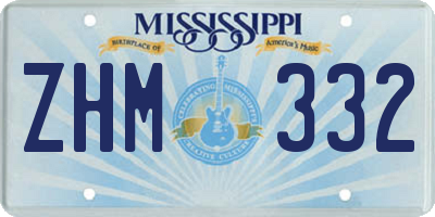 MS license plate ZHM332