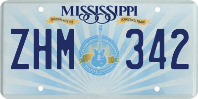 MS license plate ZHM342