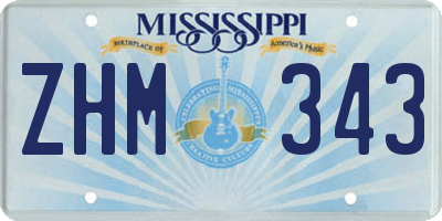 MS license plate ZHM343