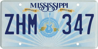 MS license plate ZHM347