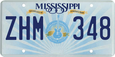 MS license plate ZHM348