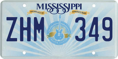 MS license plate ZHM349