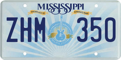 MS license plate ZHM350