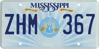 MS license plate ZHM367