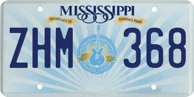 MS license plate ZHM368