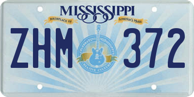 MS license plate ZHM372