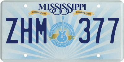 MS license plate ZHM377