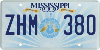 MS license plate ZHM380