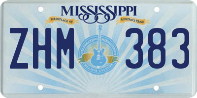 MS license plate ZHM383