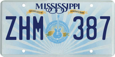 MS license plate ZHM387