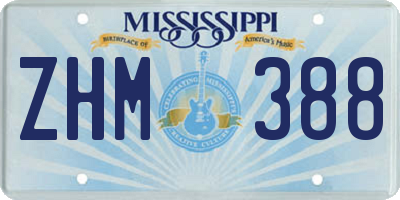 MS license plate ZHM388